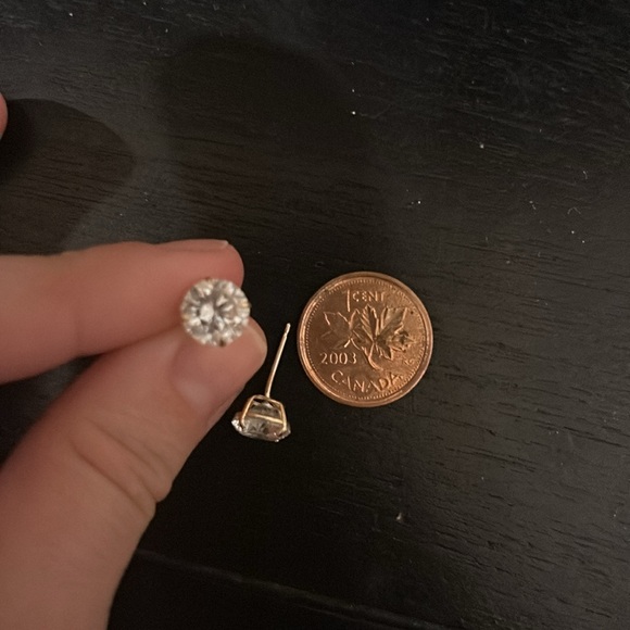 Faux Diamond studs Ross Simons - Picture 3 of 3